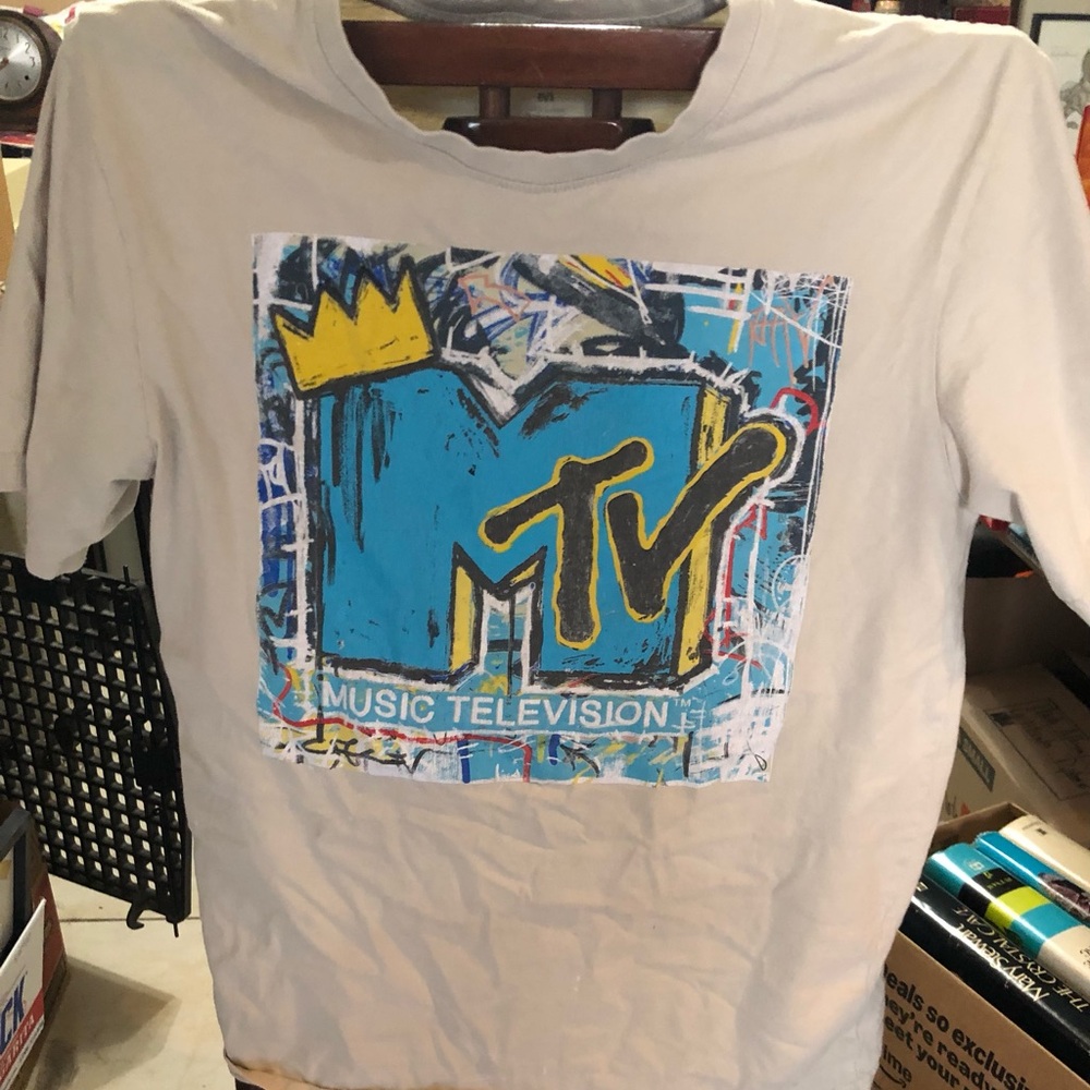 MTV Graphic Tee - Blue and Cream